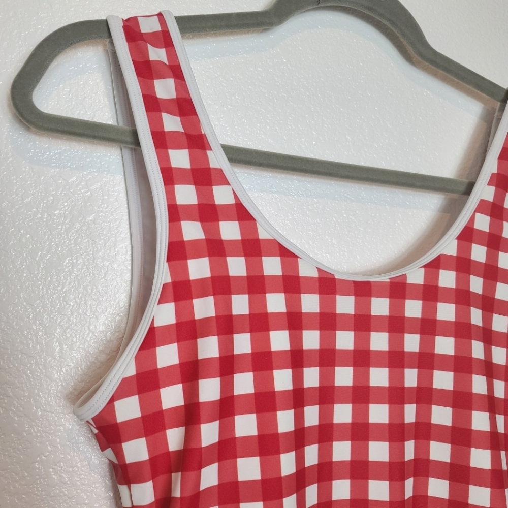Lovers + Friends Good Times Gingham Red One Piece Swimsuit - Picture 9 of 13